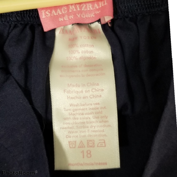 Isaac Mizrahi Navy All Cotton Ruffled Short 18m - Picture 3 of 5